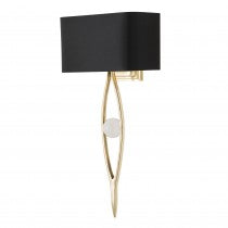 HUDGENS SLEEK SCONCE WITH BLACK SHADE