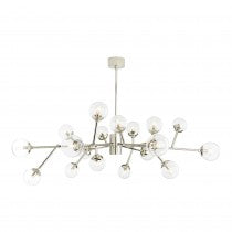 DALLAS MEDIUM CHANDELIER POLISHED NICKEL, VINTAGE BRASS, BROWN NICKEL