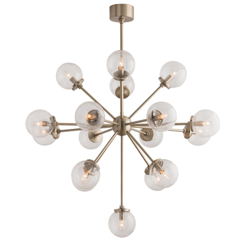 HENDERSON CHANDELIER PALE BRASS OR BROWN NICKEL 