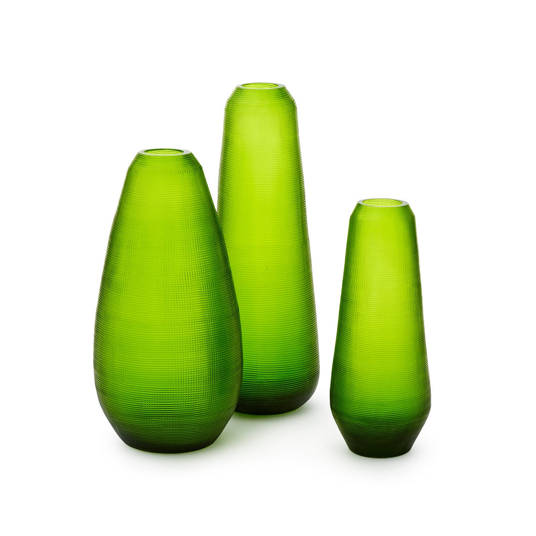 AMBROZE SET OF 3 VASES SPRING GREEN