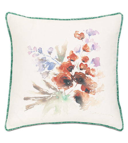 PROVENCE CASTILLION HANDPAINTED OUTDOOR THROW PILLOW