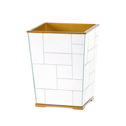 MODRIAN WASTE BIN MIRRORED TILE GOLD OR SILVER