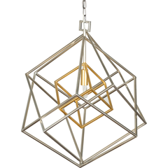 BLAIR GEOMETRIC FIXTURE SILVER GOLD ACCENT 