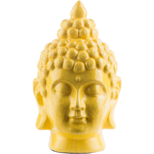 BUDDHA CERAMIC STATUE GREY, YELLOW, TEAL, BLUE 