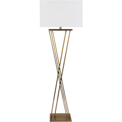 HARTLEY WIRED FLOOR LAMP GOLD OR BRONZE 