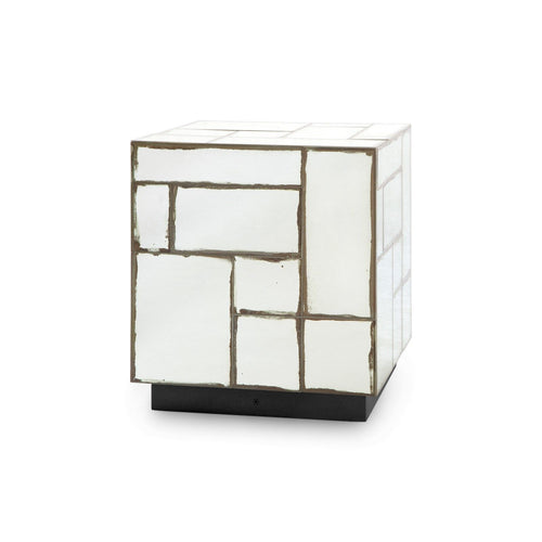 LEGER SIDE TABLE ANTIQUE MIRROR 