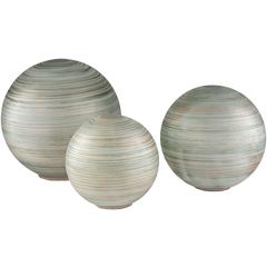 RONDURE GLASS GLOBES SET OF THREE 