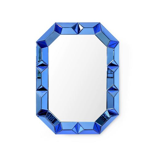 ROMANO WALL MIRROR SAPPHIRE BLUE, MERALD GREEN, AMETHYST, ANTIQUE MIRROR   